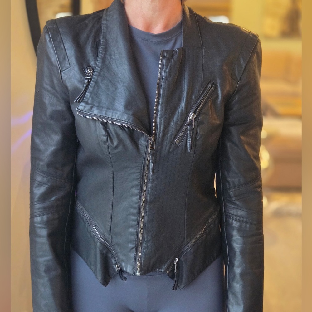 Blank NYC fitted biker jacket size medium